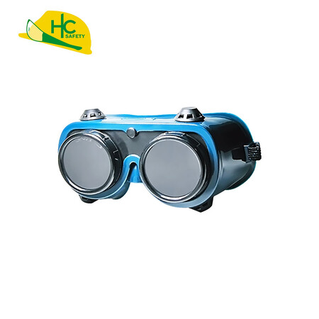 Fixed-type lens holder Welding Goggles - Anti-allergic soft vinyl frame welding goggles.